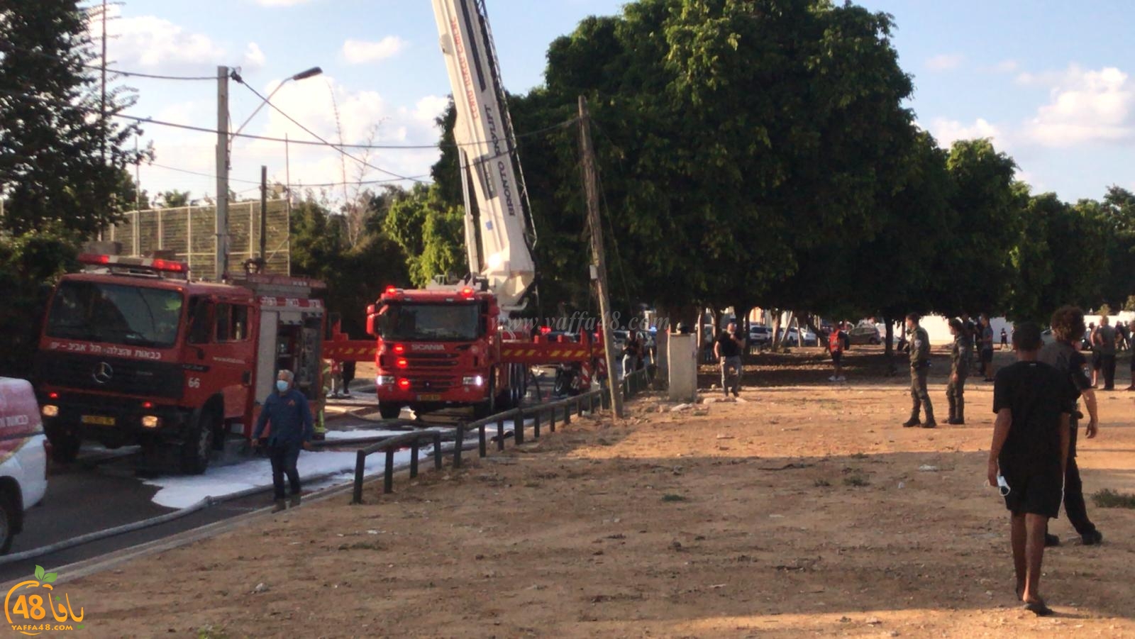   يافا: حريق كبير في شارع غزة وطواقم الانقاذ والاطفائية تهرع للمكان 